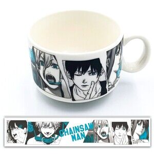 CHAINSAW MAN Lawson Promo Ceramic Mug Soup Cup Denji Power Aki Makima Manga